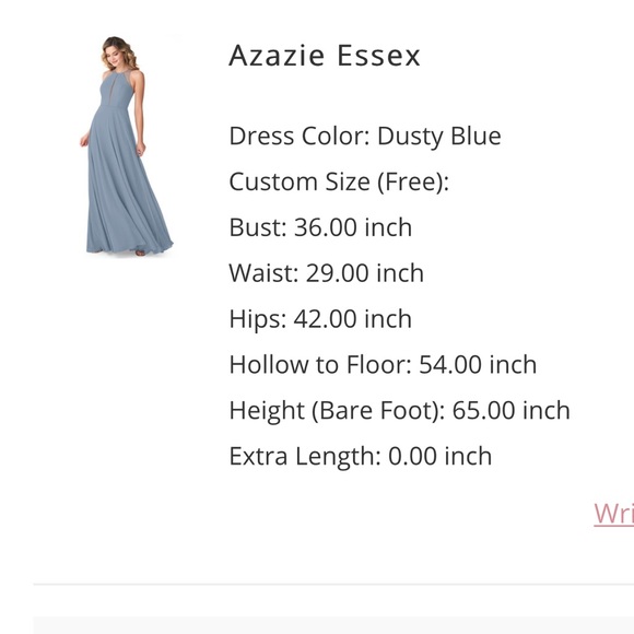 Azazie Essex Dusty Blue Bridesmaid Dress - Picture 5 of 5